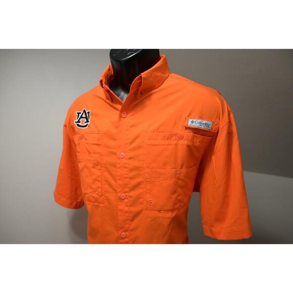 Columbia PFG Omni-Shade Auburn Tigers Vented Fishing Shirt Mens Sz Large - Picture 3 of 11